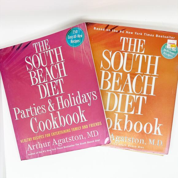 Lot of 2 The South Beach Diet Books by Arthur Agatston, MD Cookbooks - Picture 1 of 8